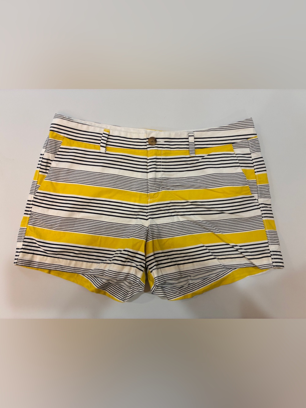 Old‎ Navy Black, White & Yellow Striped Shorts
